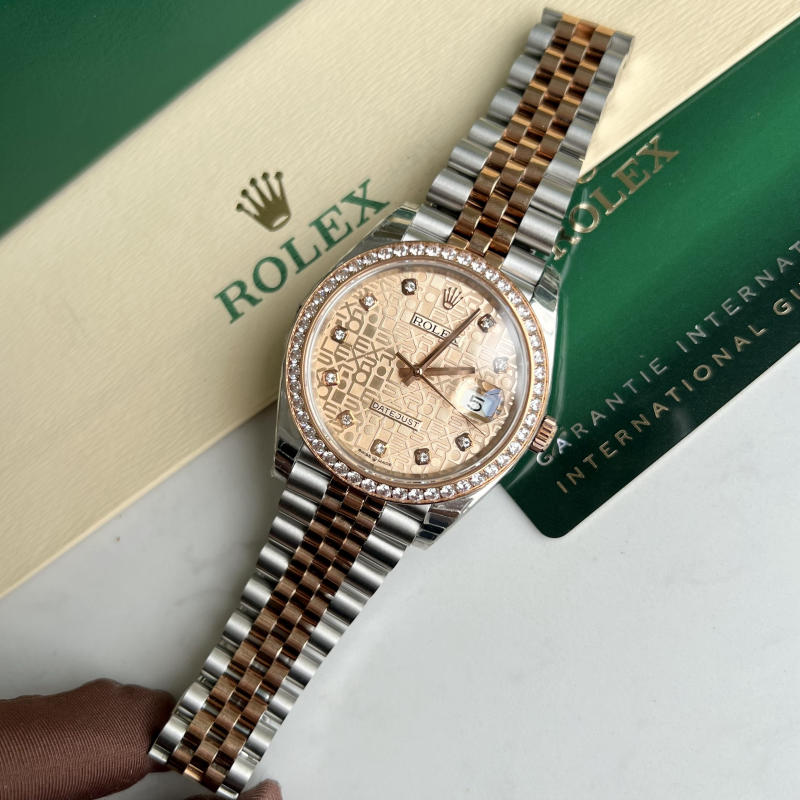  Rolex Datejust mặt vinh tính RoseGold