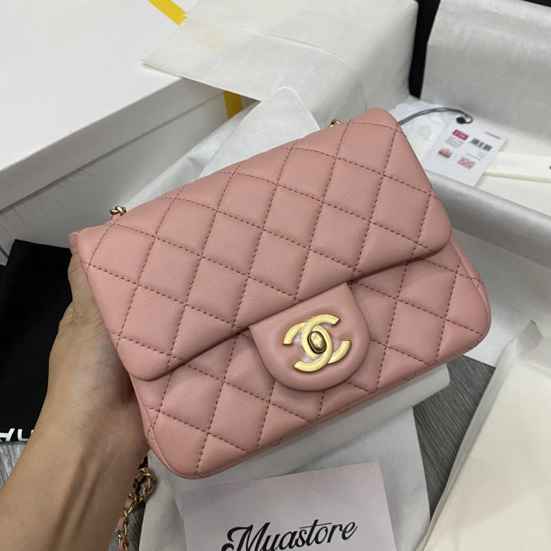 Túi Chanel 24s mini flap pink siêu cấp về trả khách