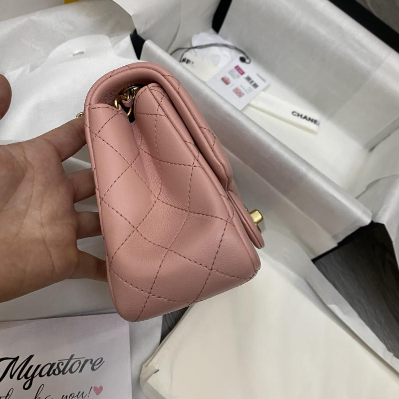 Túi Chanel 24s mini flap pink siêu cấp về trả khách