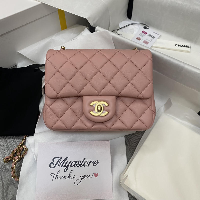 Túi Chanel 24s mini flap pink siêu cấp về trả khách