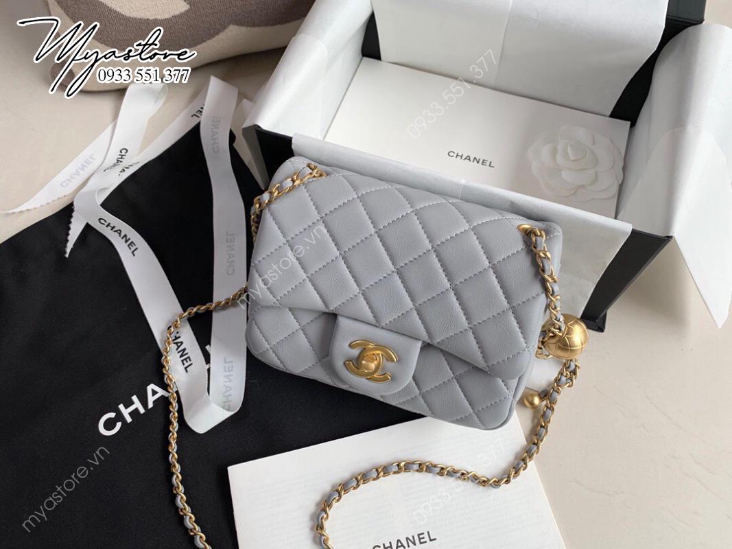Túi Chanel mini bag Classic Flap siêu cấp màu xám