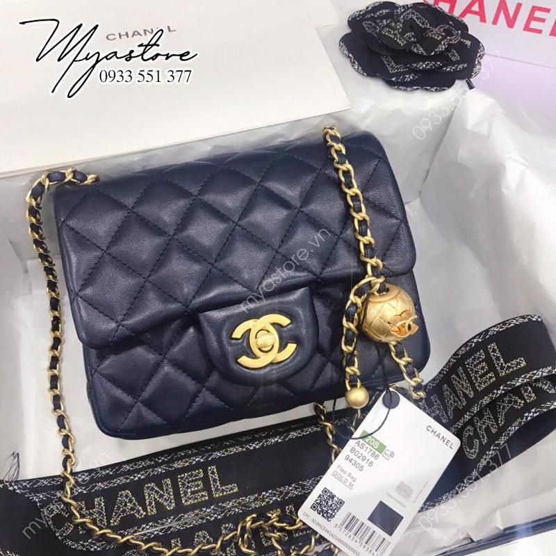 Túi Chanel mini bag Classic Flap siêu cấp màu xanh đen