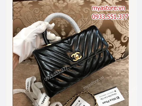 Túi chanel nữ màu đen size 23cm trả khách