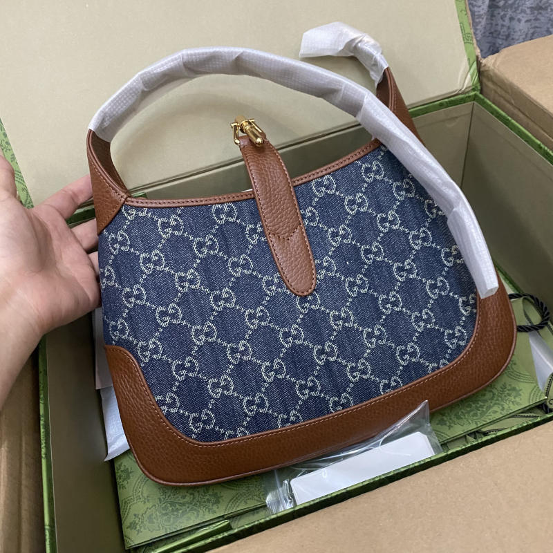 Túi Gucci Jackie 1961 Small Shoulder Dark Blue And Brown siêu cấp về trả khách