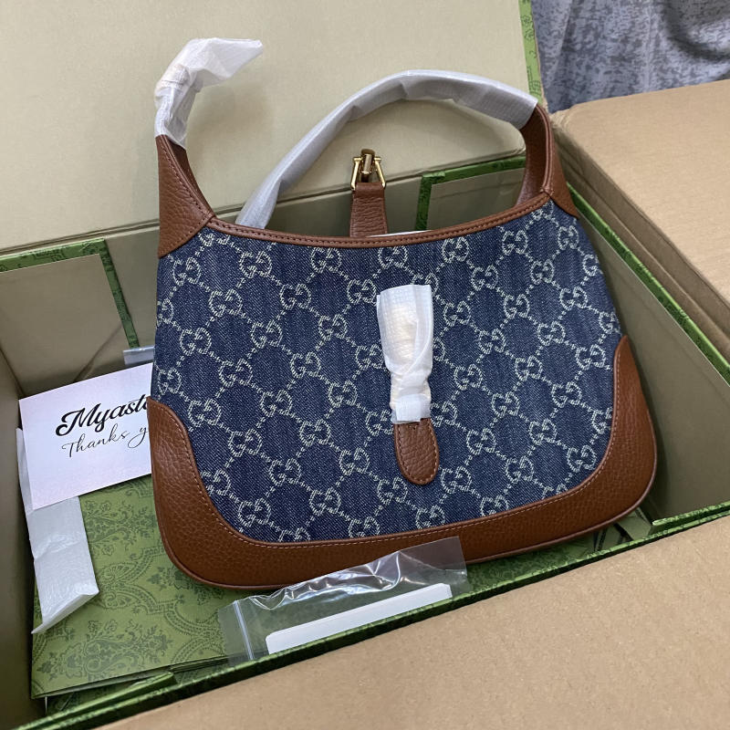 Túi Gucci Jackie 1961 Small Shoulder Dark Blue And Brown siêu cấp về trả khách