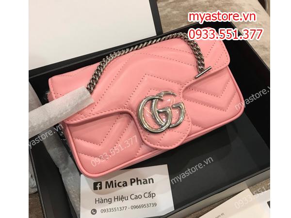 Túi Gucci mini siêu cấp, màu hồng về trả khách