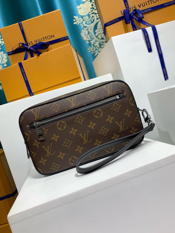 Ví cầm tay, túi hộp LV Kasai Monogram Macassar  Bag siêu cấp 1:1