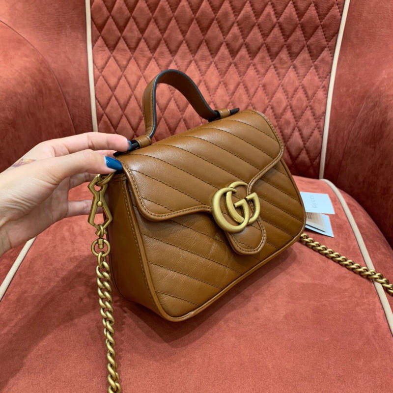 Túi xách Gucci nữ 𝙂𝙂 𝙢𝙖𝙧𝙢𝙤𝙣𝙩 siêu cấp màu nâu