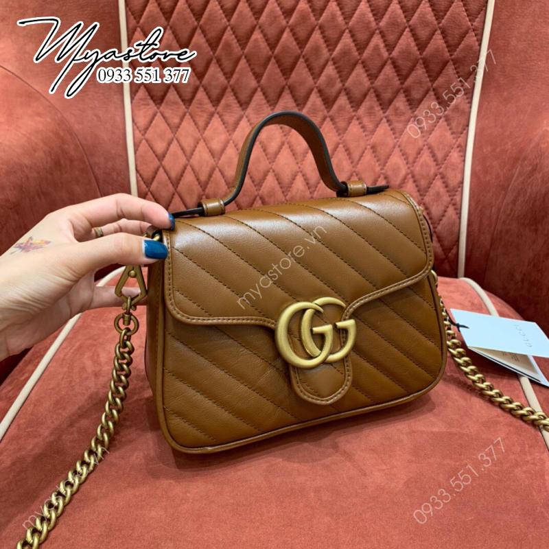 Túi xách Gucci nữ 𝙂𝙂 𝙢𝙖𝙧𝙢𝙤𝙣𝙩 siêu cấp màu nâu