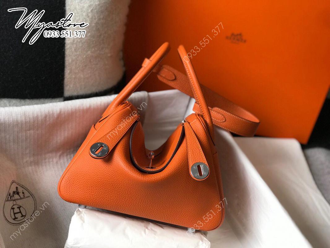 Túi xách Hermes 𝙡𝙞𝙣𝙙𝙮 siêu cấp màu cam size26cm