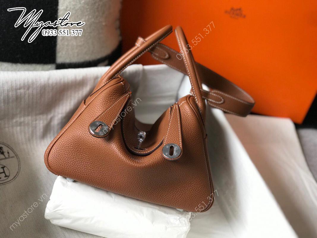 Túi xách Hermes 𝙈𝙞𝙣𝙞 𝙡𝙞𝙣𝙙𝙮 siêu cấp size 19,5cm màu cam đất