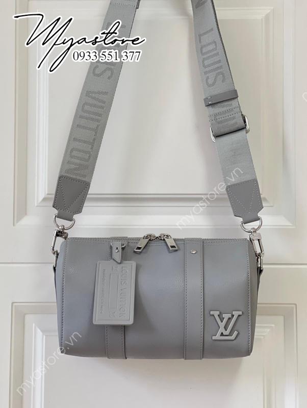 Túi xách nam nữ LV CITY KEEPALL Louis Vuitton siêu cấp 1:1 màu xám