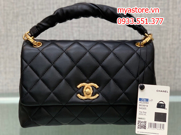 Túi xách nữ Chanel siêu cấp màu đen size 25cm