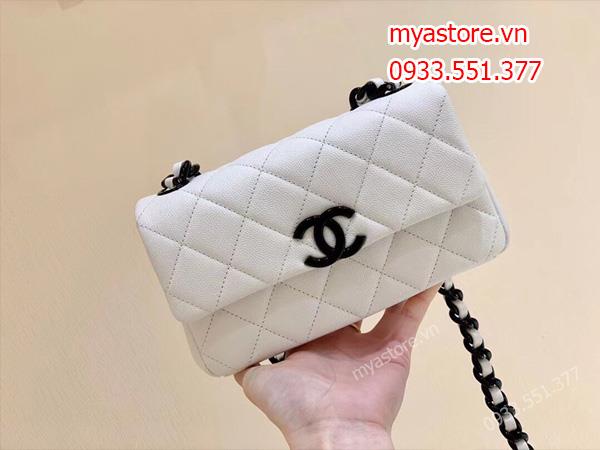 Túi xách nữ Chanel Siêu cấp màu trắng 20cm  