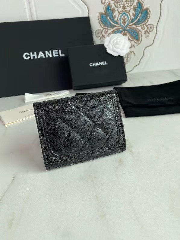 Ví cầm tay Chanel CLASSIC WALLET SHORT đen siêu cấp 1:1